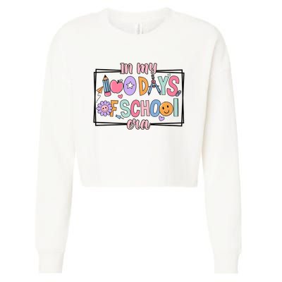 In My 100 Days Of School Era Back To School Cropped Pullover Crew