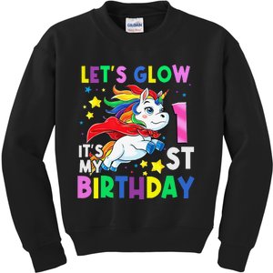 It's My 1st Birthday Unicorn 1 Year Olds Outfit Kids Sweatshirt