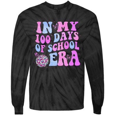 In My 100 Days Of School Era Retro Disco 100th Day Of School Tie-Dye Long Sleeve Shirt