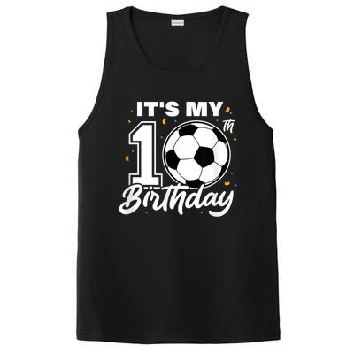 It's My 10th Birthday Soccer Football Ten 10 Years Old PosiCharge Competitor Tank