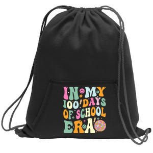 In My 100 Days Of School Era Teacher 100 Days Of School Sweatshirt Cinch Pack Bag