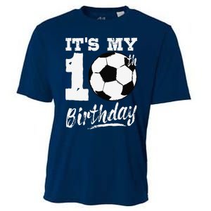 ItS My 10th Birthday Soccer Player 10 Bday Party Team Cooling Performance Crew T-Shirt