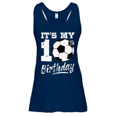 ItS My 10th Birthday Soccer Player 10 Bday Party Team Ladies Essential Flowy Tank