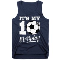 ItS My 10th Birthday Soccer Player 10 Bday Party Team Tank Top