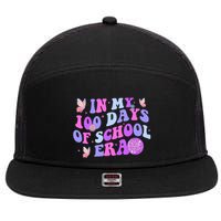 In My 100 Days Of School Era Retro Disco 100th Day Of School 7 Panel Mesh Trucker Snapback Hat