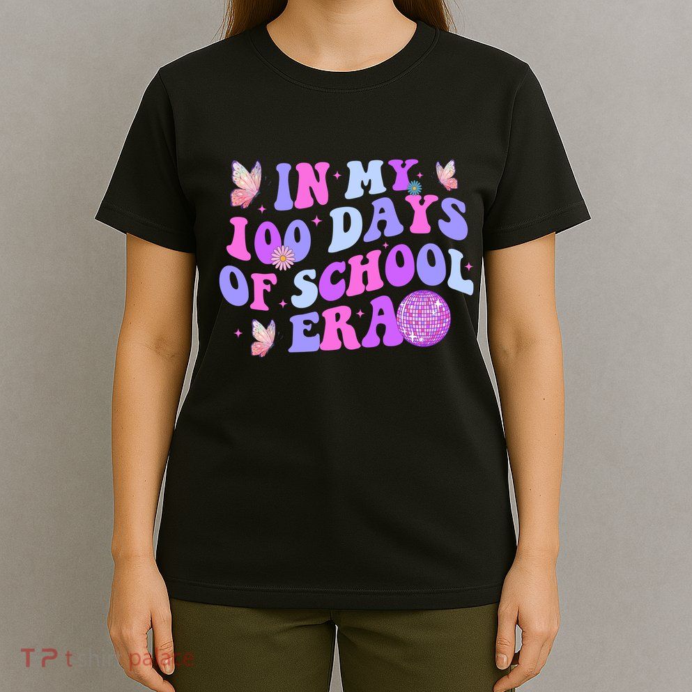 In My 100 Days Of School Era Retro Disco 100th Day Of School T-Shirt