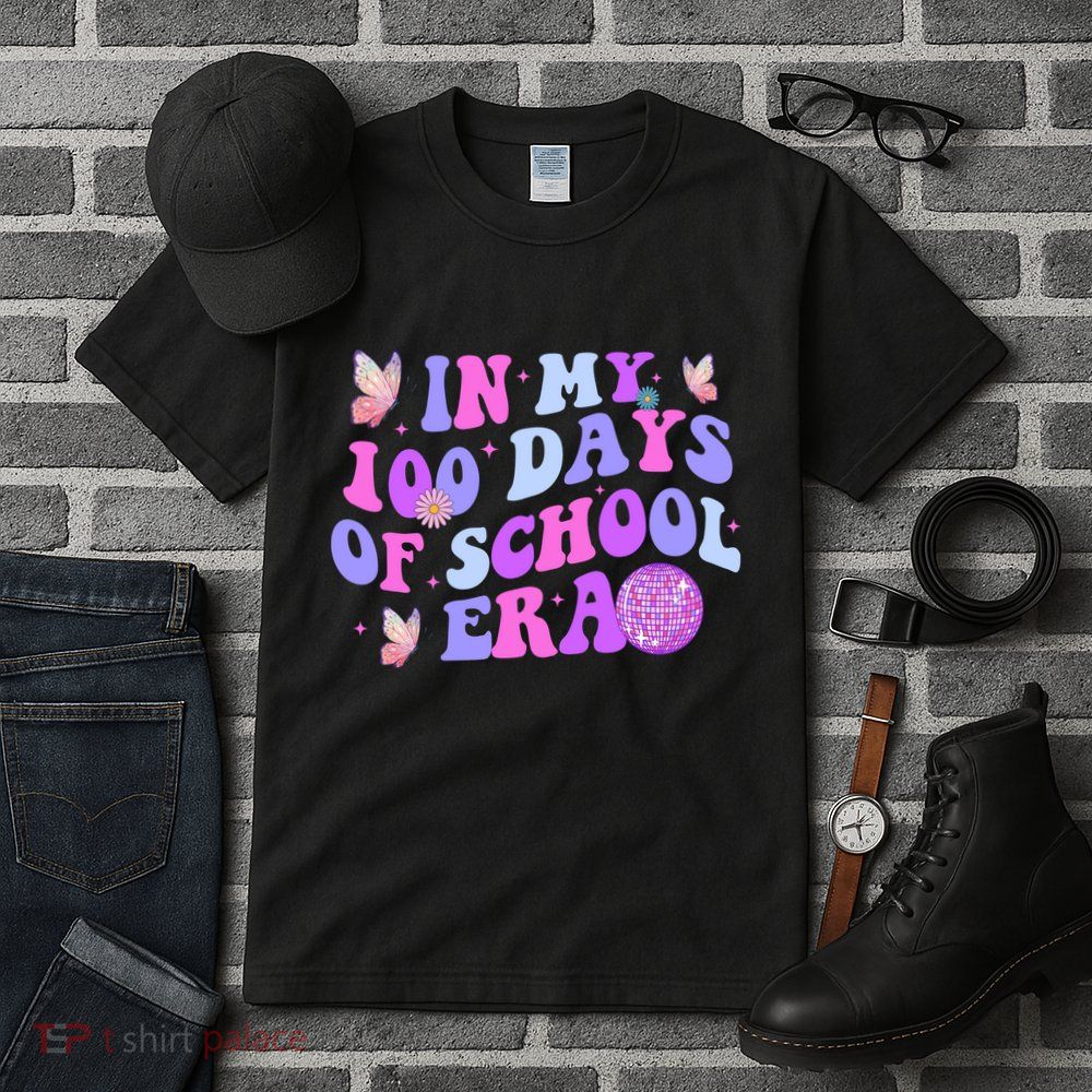 In My 100 Days Of School Era Retro Disco 100th Day Of School Tall T-Shirt
