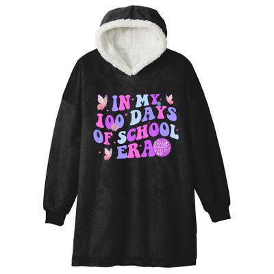 In My 100 Days Of School Era Retro Disco 100th Day Of School Hooded Wearable Blanket