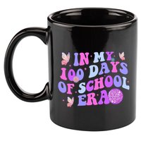 In My 100 Days Of School Era Retro Disco 100th Day Of School 11oz C Handle Ceramic Mug
