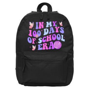 In My 100 Days Of School Era Retro Disco 100th Day Of School 16 in Basic Backpack