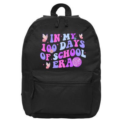 In My 100 Days Of School Era Retro Disco 100th Day Of School 16 in Basic Backpack