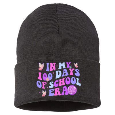 In My 100 Days Of School Era Retro Disco 100th Day Of School Sustainable Knit Beanie