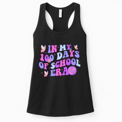 In My 100 Days Of School Era Retro Disco 100th Day Of School Womens Tank Top