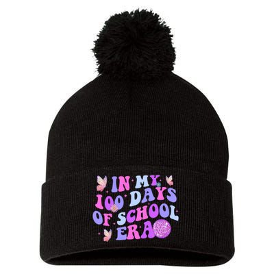 In My 100 Days Of School Era Retro Disco 100th Day Of School Pom Pom 12in Knit Beanie