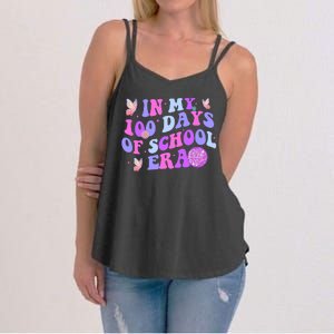 In My 100 Days Of School Era Retro Disco 100th Day Of School Women's Strappy Tank