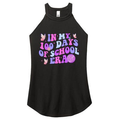 In My 100 Days Of School Era Retro Disco 100th Day Of School Women's Perfect Tri Rocker Tank