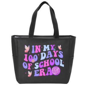 In My 100 Days Of School Era Retro Disco 100th Day Of School Zip Tote Bag