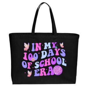 In My 100 Days Of School Era Retro Disco 100th Day Of School Cotton Canvas Jumbo Tote