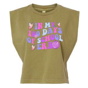 In My 100 Days Of School Era Retro Disco 100th Day Of School Garment-Dyed Women's Muscle Tee