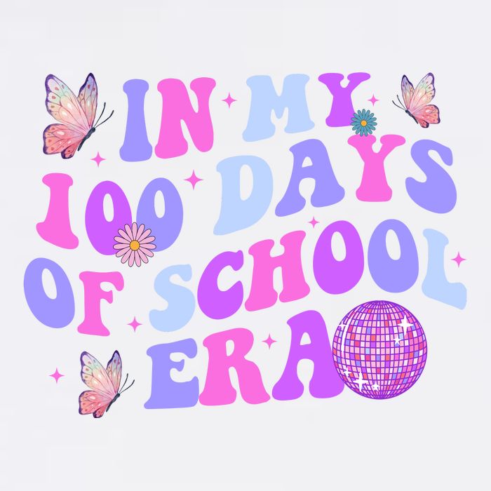 In My 100 Days Of School Era Retro Disco 100th Day Of School Garment-Dyed Sweatshirt