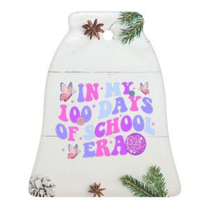 In My 100 Days Of School Era Retro Disco 100th Day Of School Ceramic Bell Ornament