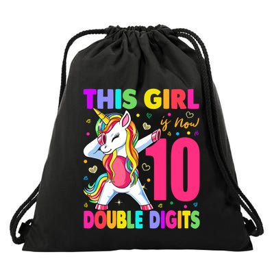ItS My 10th Birthday Girl This Girl Is Now 10 Years Old Drawstring Bag
