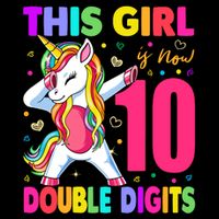 ItS My 10th Birthday Girl This Girl Is Now 10 Years Old Drawstring Bag