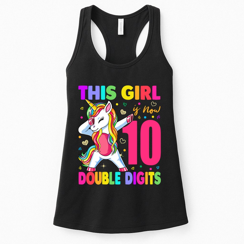 ItS My 10th Birthday Girl This Girl Is Now 10 Years Old Womens Tank Top