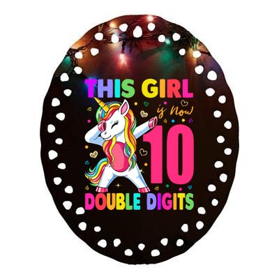 ItS My 10th Birthday Girl This Girl Is Now 10 Years Old Ceramic Oval Ornament