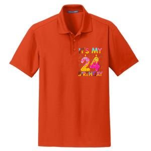 It's My 24th Birthday Sweet Donut 24 Years Old Funny Gift Dry Zone Grid Polo