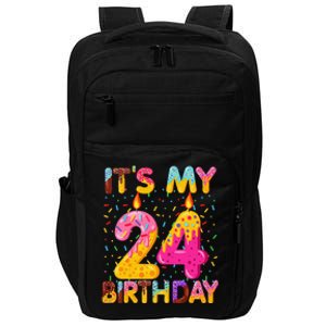 It's My 24th Birthday Sweet Donut 24 Years Old Funny Gift Impact Tech Backpack