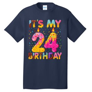 It's My 24th Birthday Sweet Donut 24 Years Old Funny Gift Tall T-Shirt