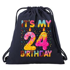 It's My 24th Birthday Sweet Donut 24 Years Old Funny Gift Drawstring Bag