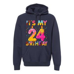 It's My 24th Birthday Sweet Donut 24 Years Old Funny Gift Premium Hoodie