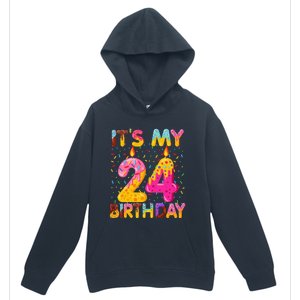 It's My 24th Birthday Sweet Donut 24 Years Old Funny Gift Urban Pullover Hoodie