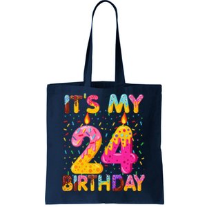 It's My 24th Birthday Sweet Donut 24 Years Old Funny Gift Tote Bag