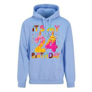 It's My 24th Birthday Sweet Donut 24 Years Old Funny Gift Unisex Surf Hoodie