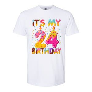 It's My 24th Birthday Sweet Donut 24 Years Old Funny Gift Softstyle CVC T-Shirt