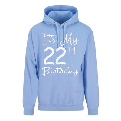 Its My 22nd Birthday 22 Years Old Bday Gift 22nd Birthday Unisex Surf Hoodie