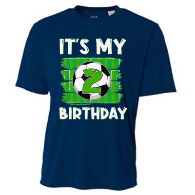 ItS My 2 Years Old Birthday Boy Soccer 2nd Birthday Cooling Performance Crew T-Shirt