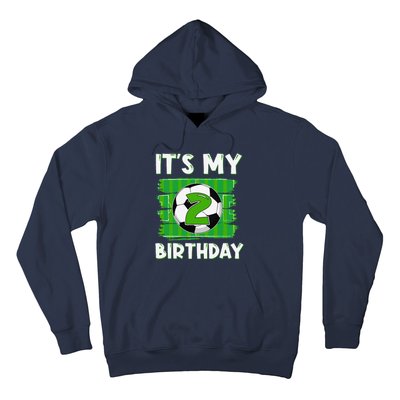 ItS My 2 Years Old Birthday Boy Soccer 2nd Birthday Hoodie