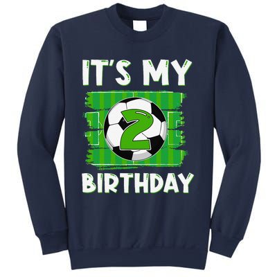 ItS My 2 Years Old Birthday Boy Soccer 2nd Birthday Sweatshirt