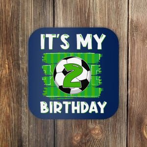 ItS My 2 Years Old Birthday Boy Soccer 2nd Birthday Coaster