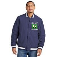 ItS My 2 Years Old Birthday Boy Soccer 2nd Birthday Insulated Varsity Jacket