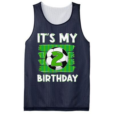 ItS My 2 Years Old Birthday Boy Soccer 2nd Birthday Mesh Reversible Basketball Jersey Tank