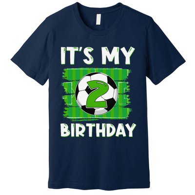 ItS My 2 Years Old Birthday Boy Soccer 2nd Birthday Premium T-Shirt