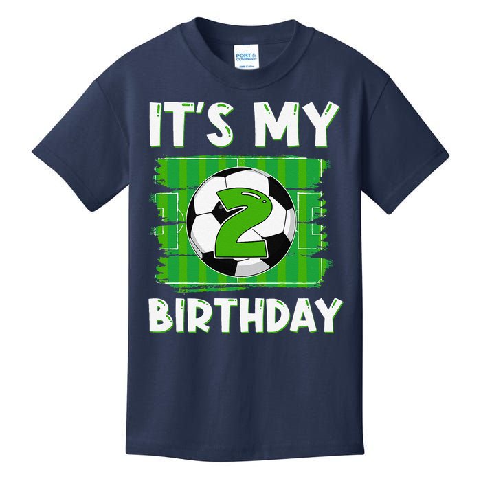 ItS My 2 Years Old Birthday Boy Soccer 2nd Birthday Kids T-Shirt