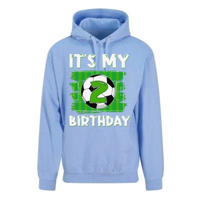 ItS My 2 Years Old Birthday Boy Soccer 2nd Birthday Unisex Surf Hoodie