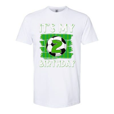 ItS My 2 Years Old Birthday Boy Soccer 2nd Birthday Softstyle CVC T-Shirt