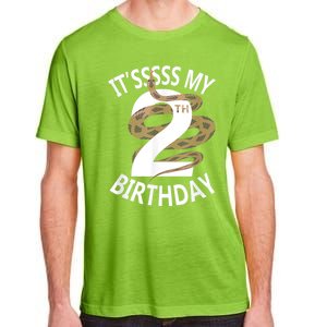 Its My 2nd Birthday 2 Years Old Snake Boy And Girl Party Adult ChromaSoft Performance T-Shirt